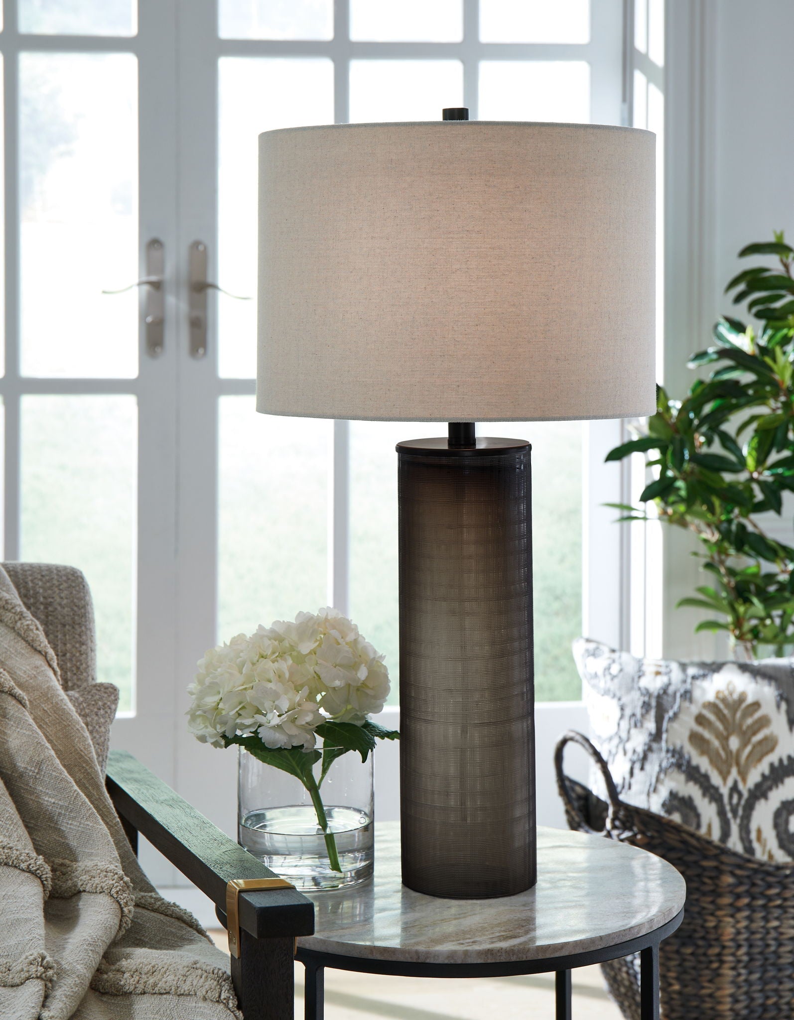 Dingerly - Lampe de table en verre - Marron