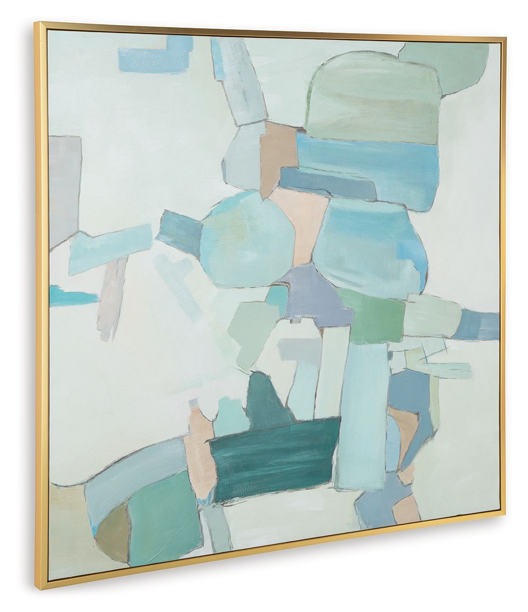 Wynburn - Art mural - Blanc / Bleu / Vert