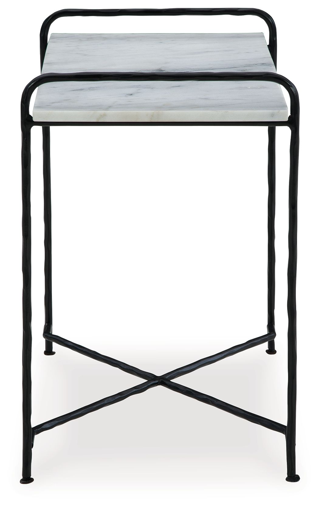 Ashber - Table d'appoint - Blanc / Noir