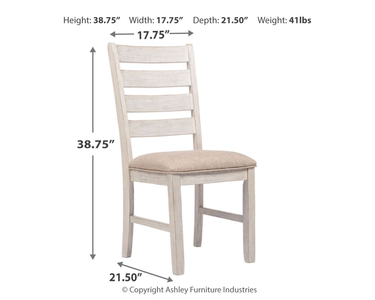 Skempton - Chaise de salle à manger UPH (lot de 2) - Blanc