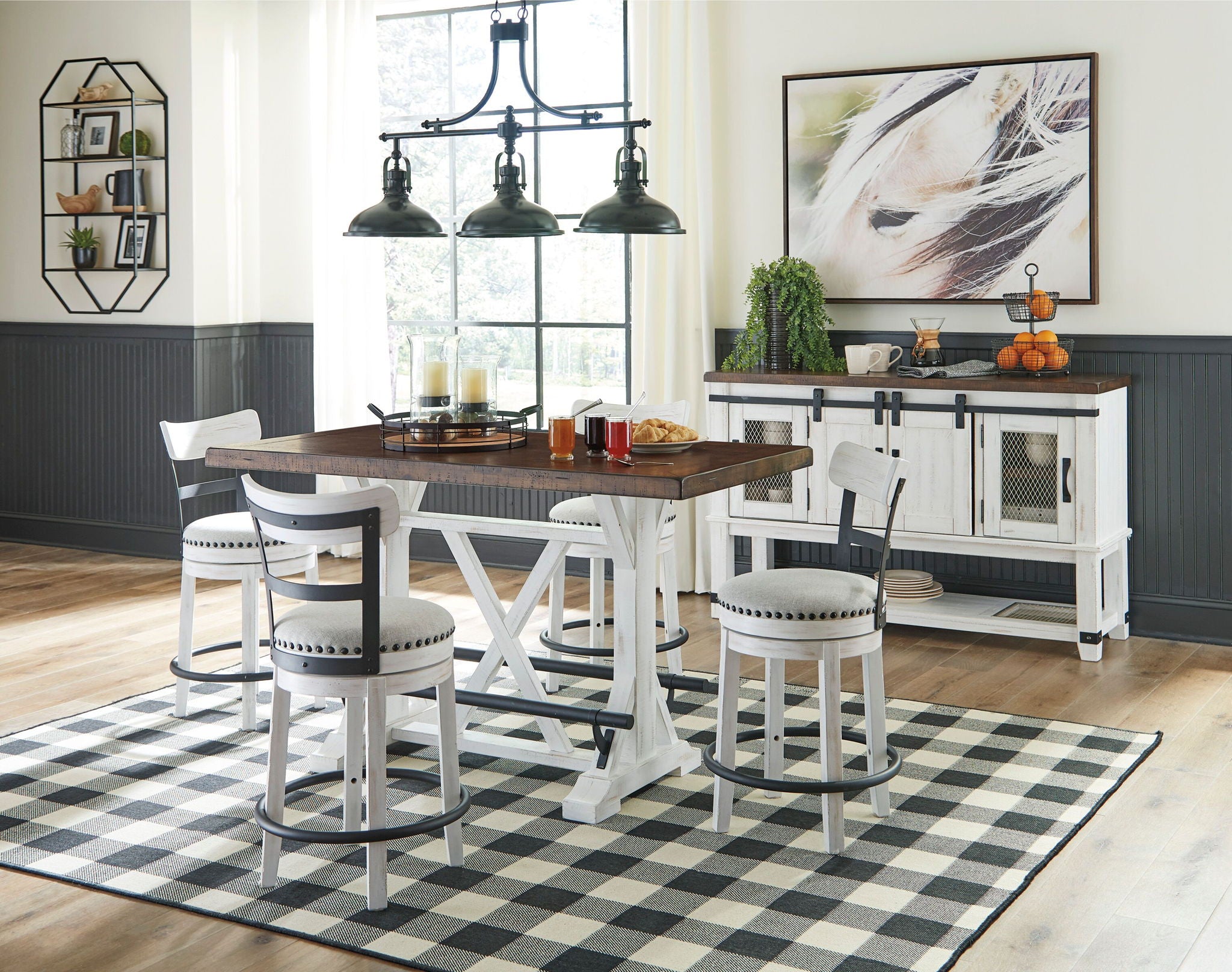 Valebeck - Ensemble table hauteur comptoir