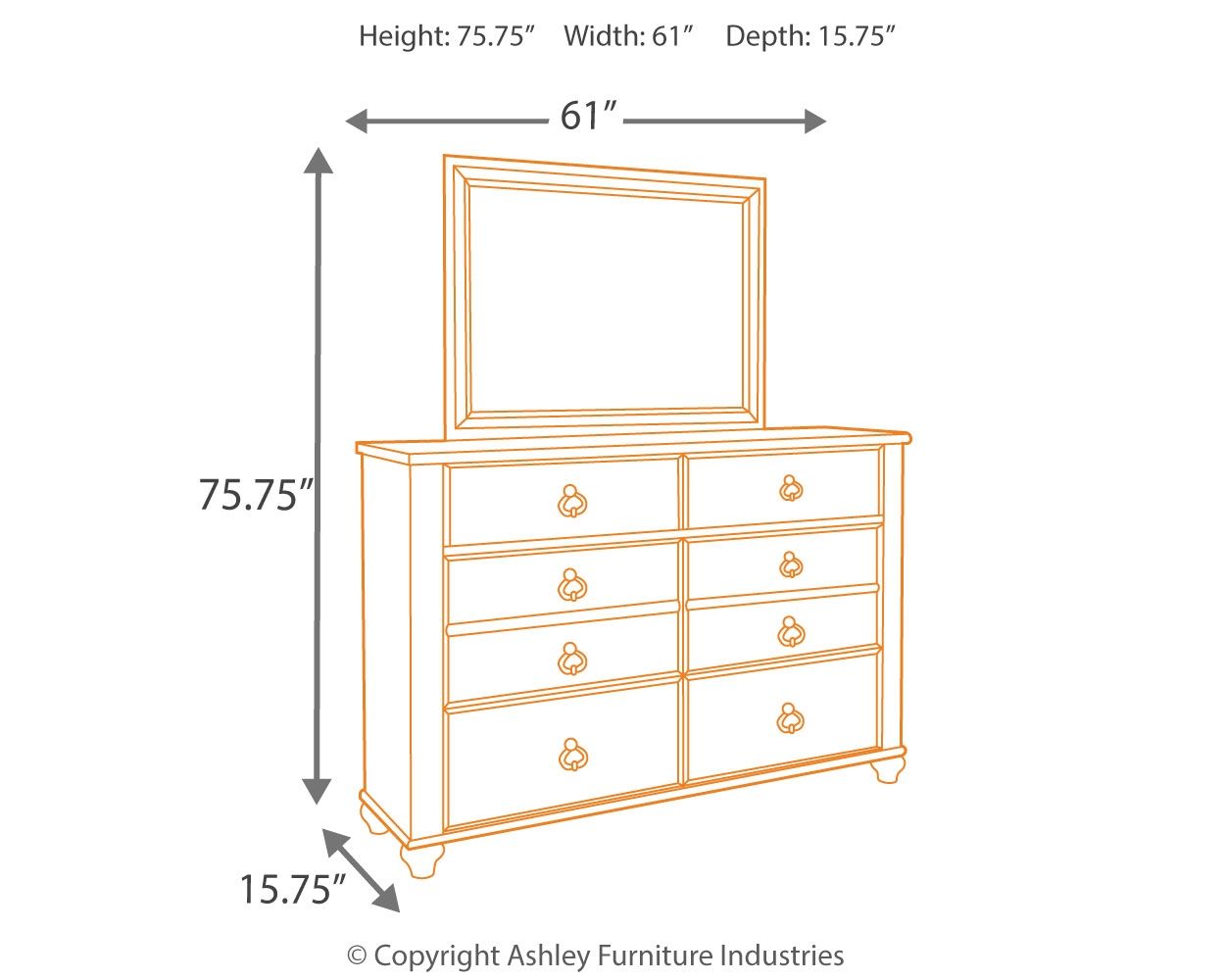 Willowton - Commode, miroir