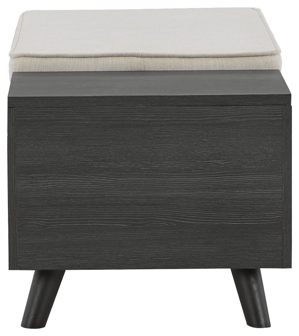 Yarlow - Banc de rangement - Gris foncé