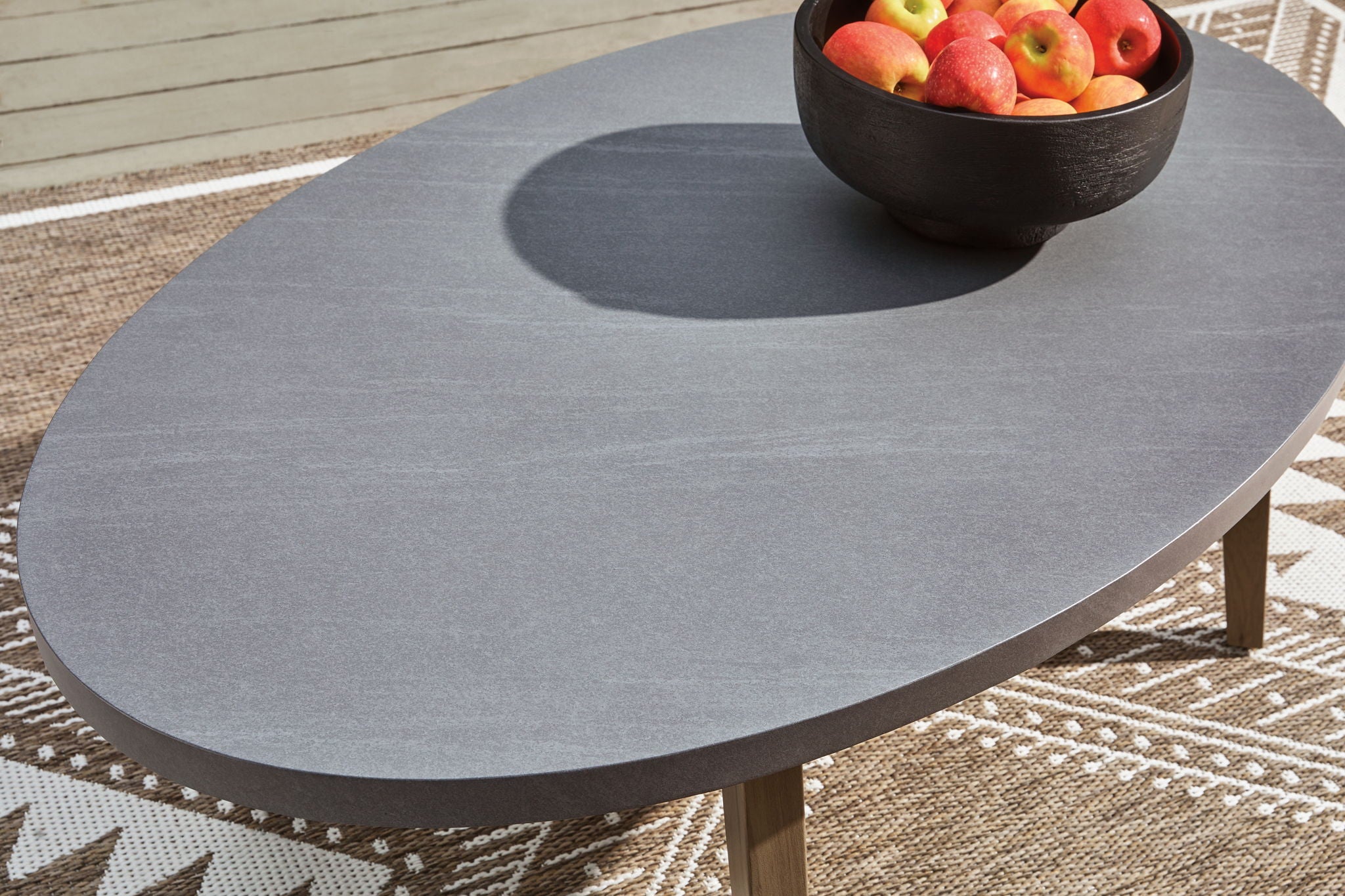 Table basse ovale Harmony Headlands - Naturel / Gris
