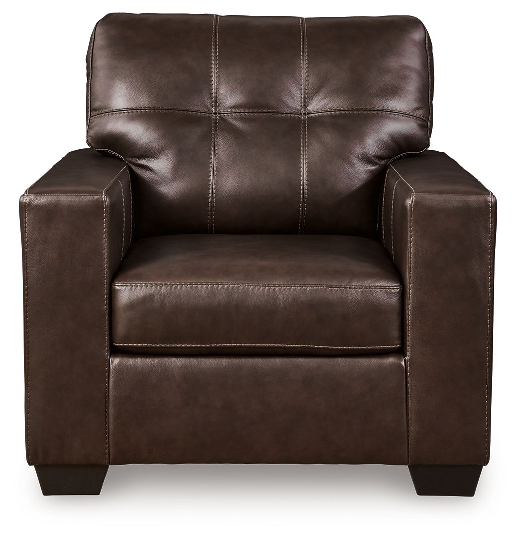 Santorin - Chaise - Cuir Assorti - Marron Foncé