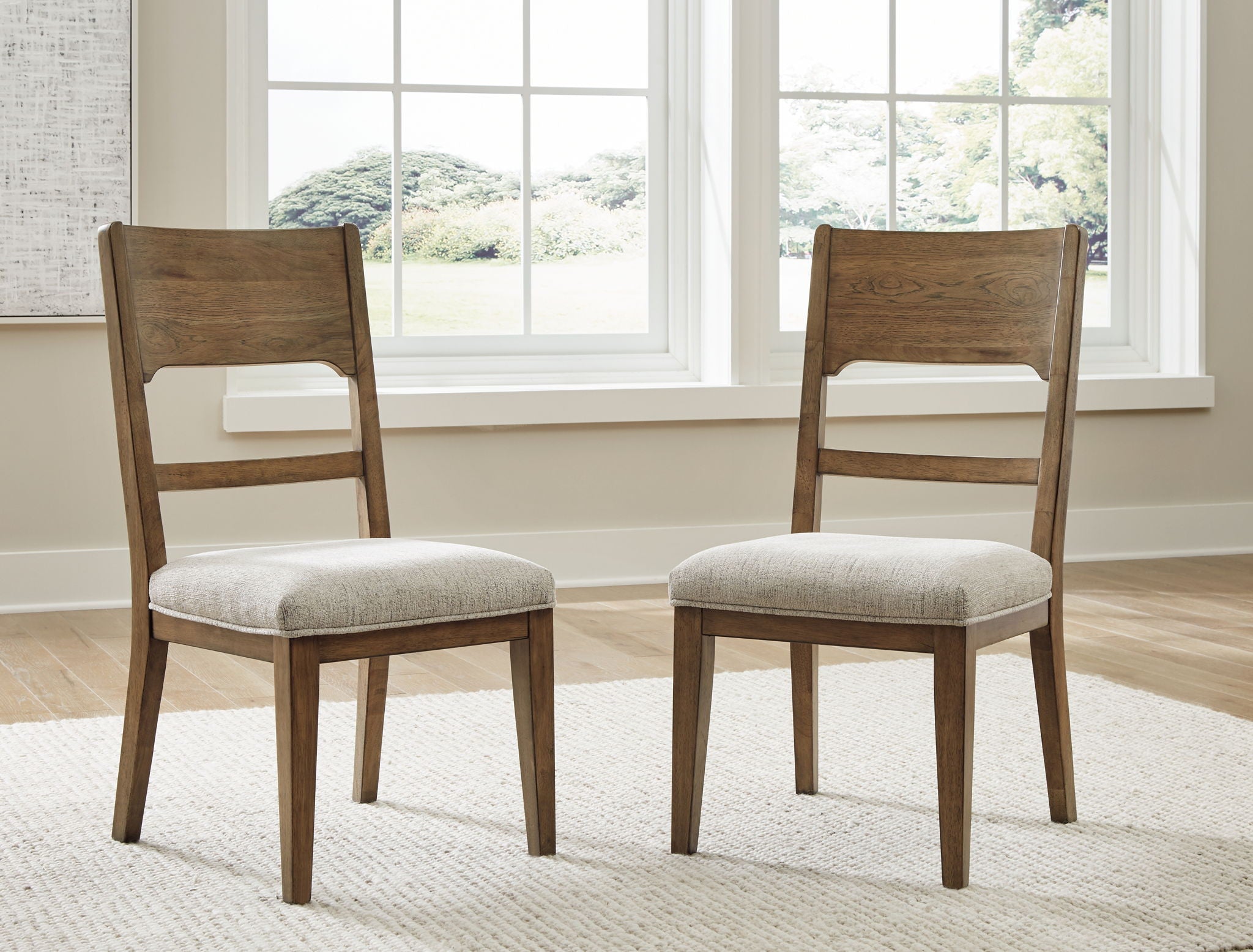 Cabalynn - Chaise de salle à manger Uph (lot de 2) - Avoine / Marron clair