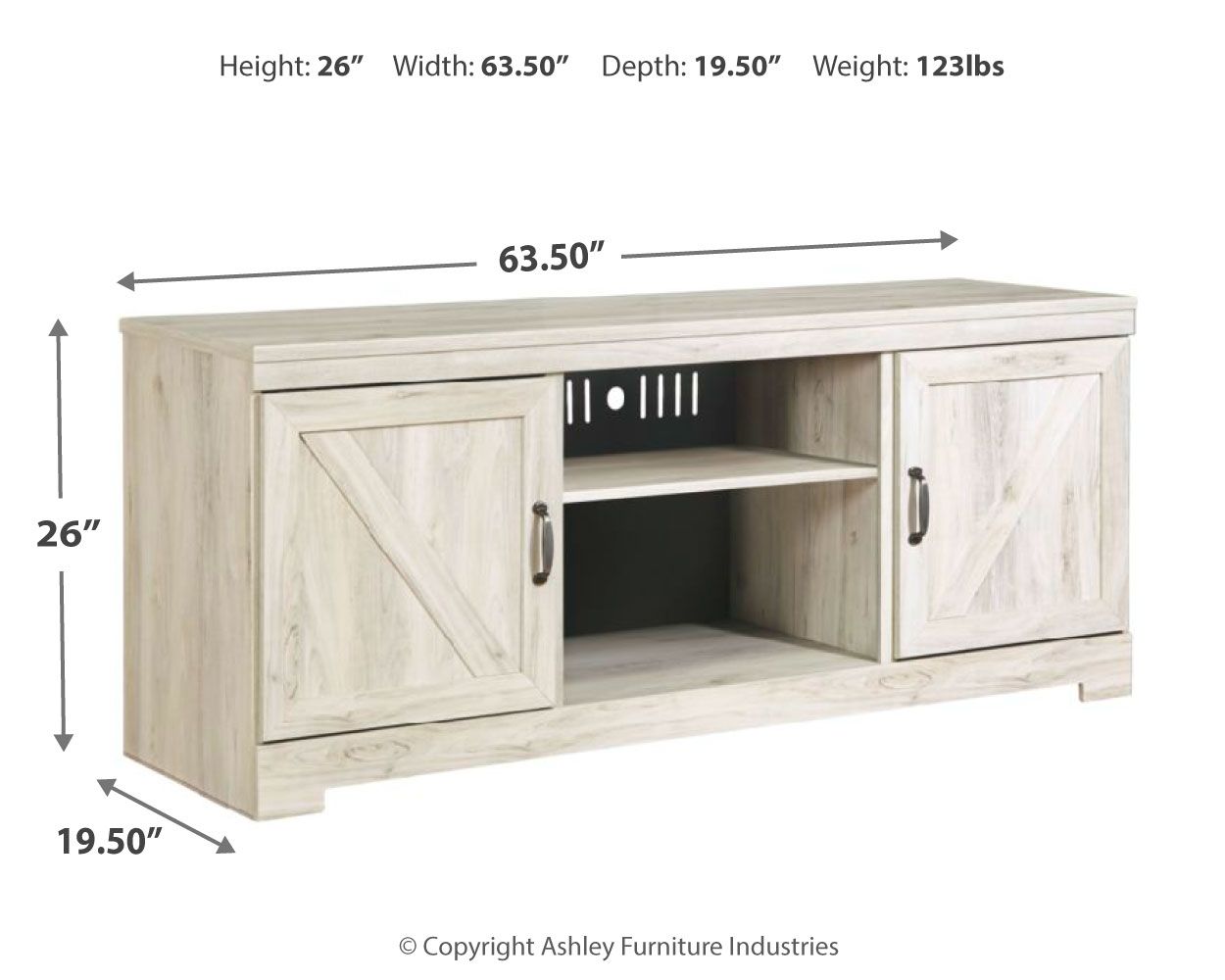 Bellaby - Meuble TV avec option foyer