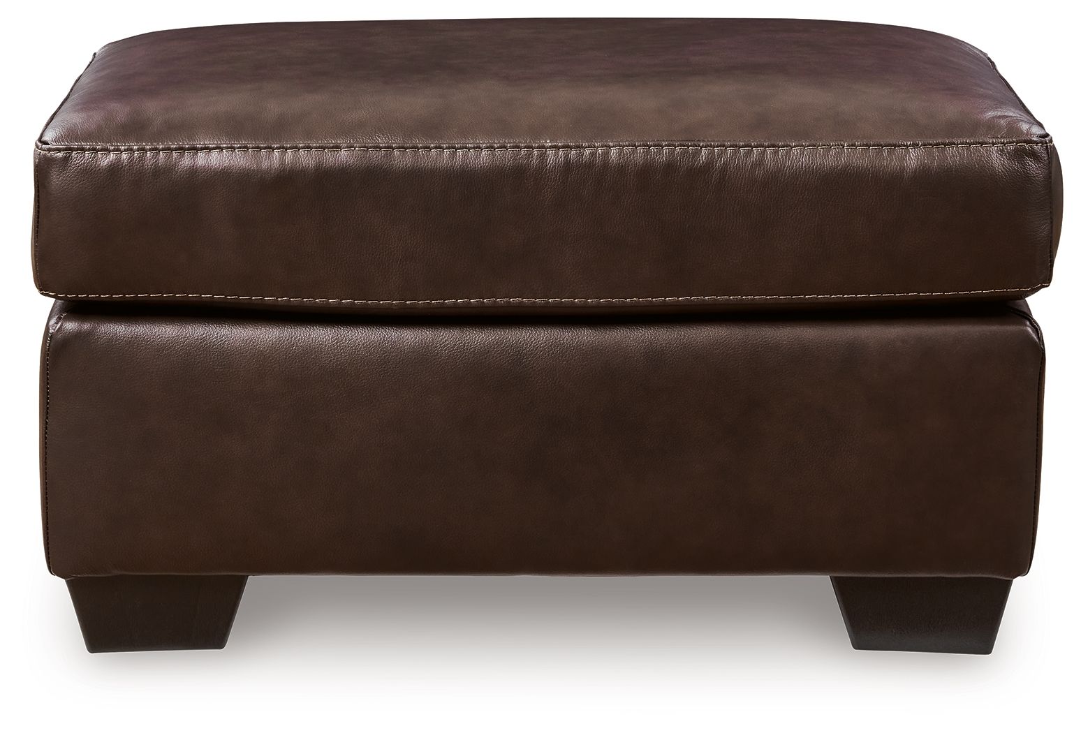 Santorin - Ottoman - Cuir et Simili - Brun Foncé