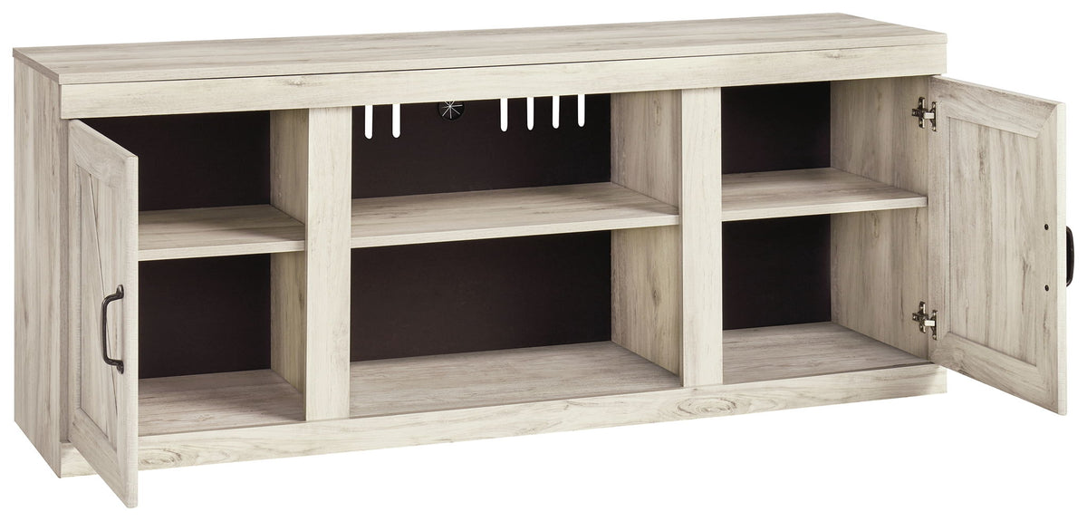 Bellaby - 60" TV Stand w/Fireplace Option - Whitewash