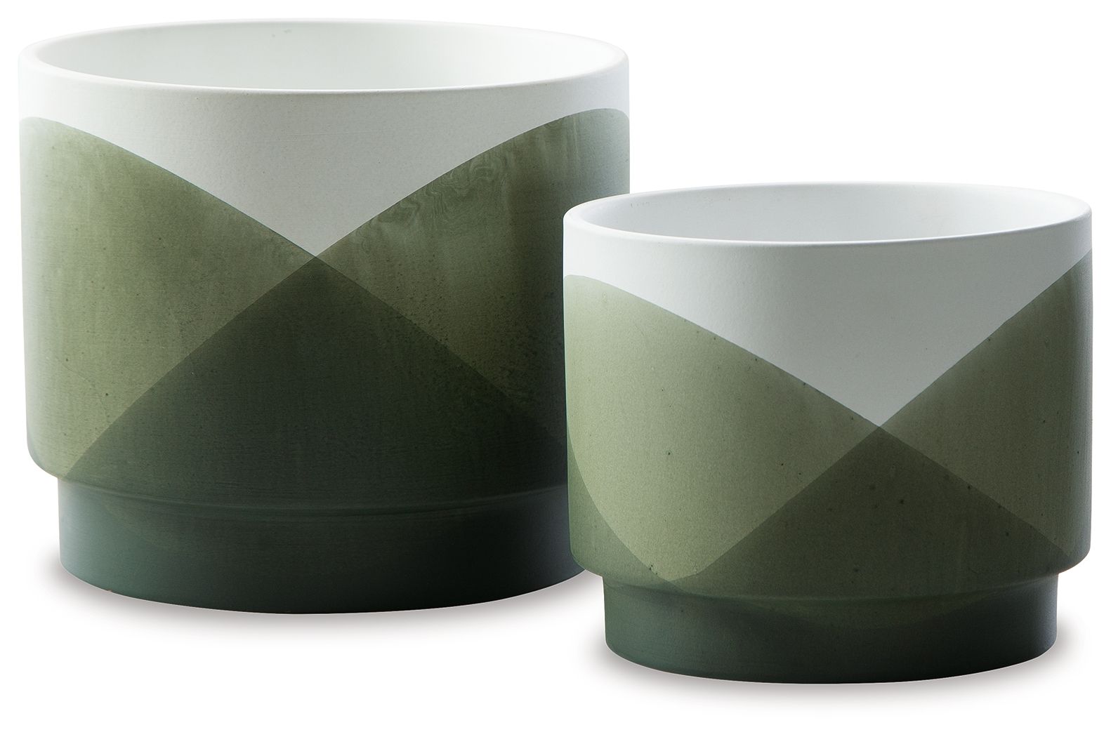Ardenridge - Lot de 2 pots de fleurs - Vert/Blanc