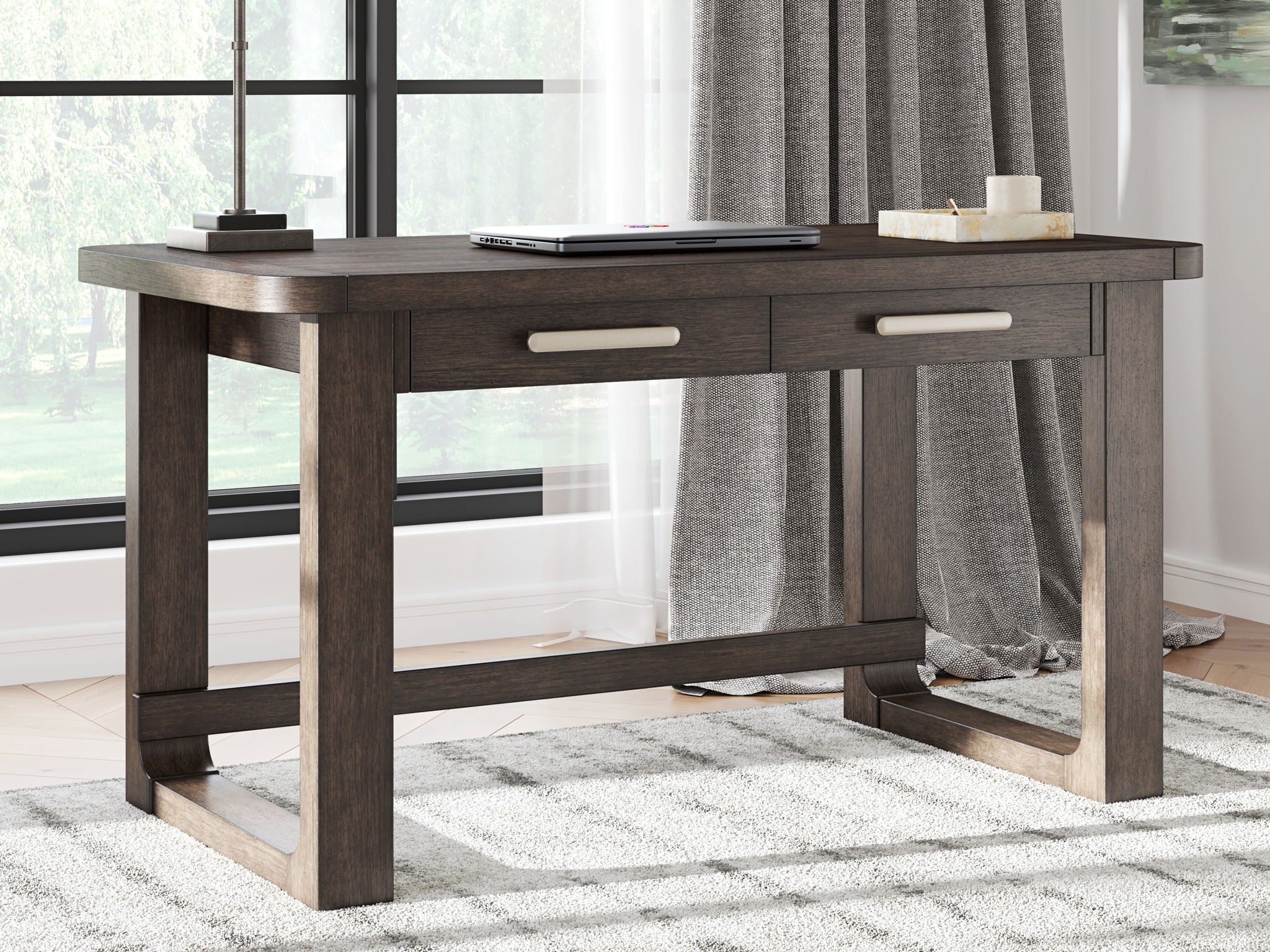Breckington - Bureau d'ordinateur à domicile - Brun foncé