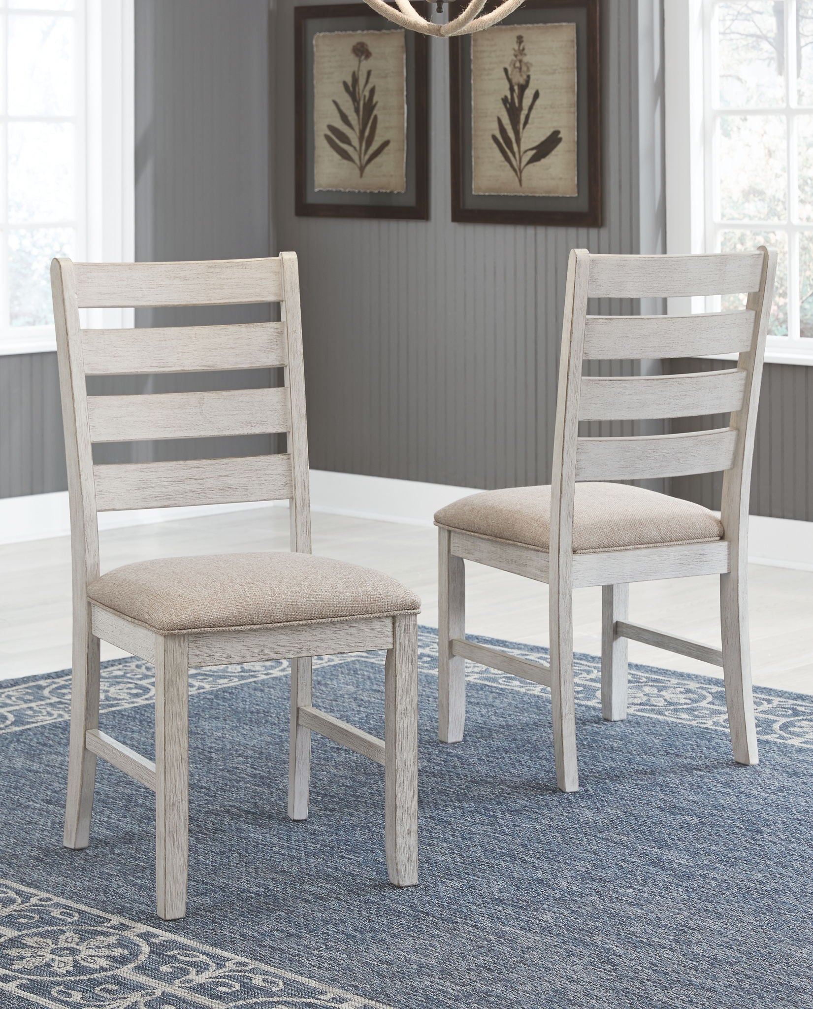 Skempton - Chaise de salle à manger UPH (lot de 2) - Blanc