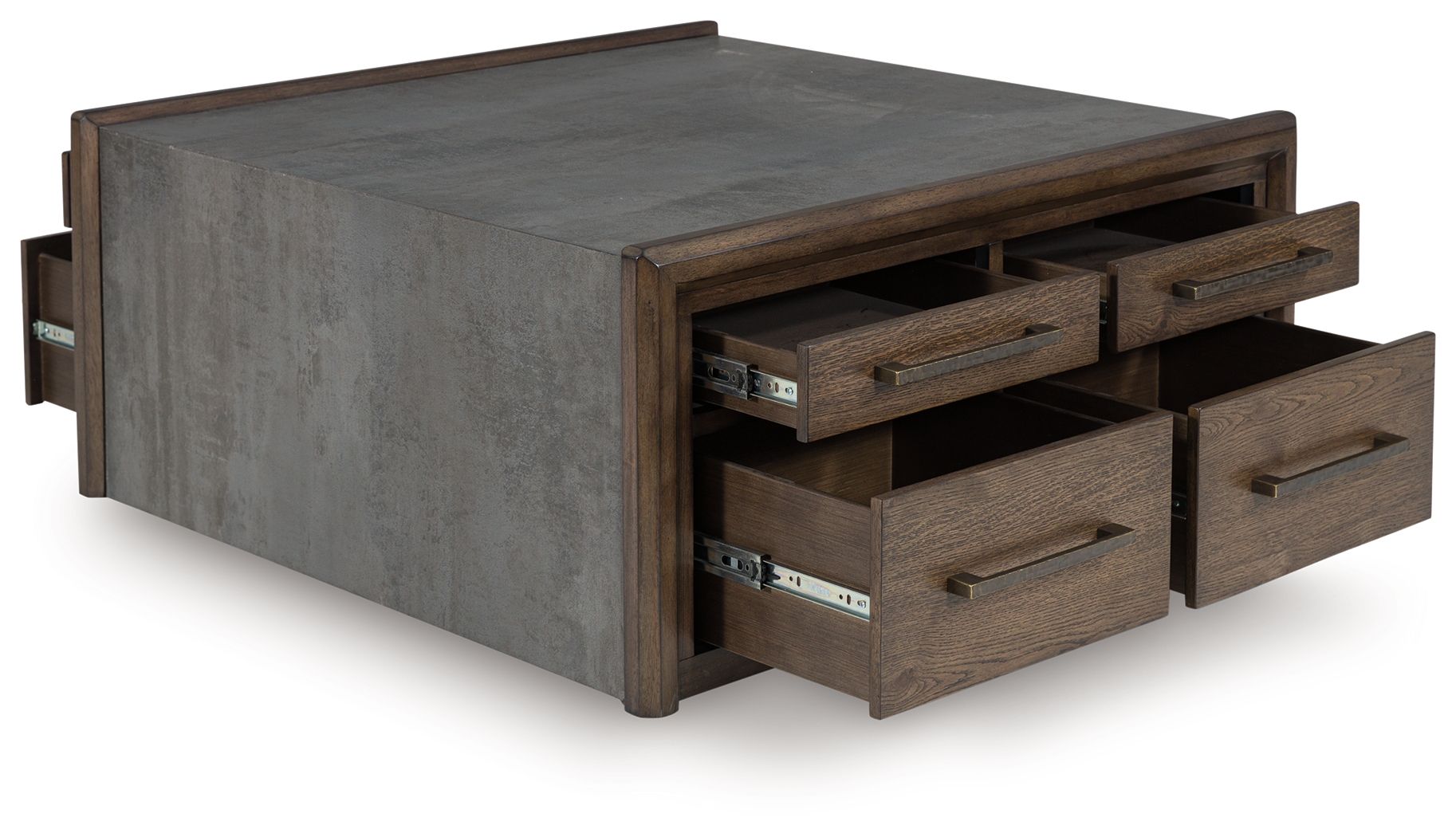 Kallenny - Table basse carrée - Marron/Gris