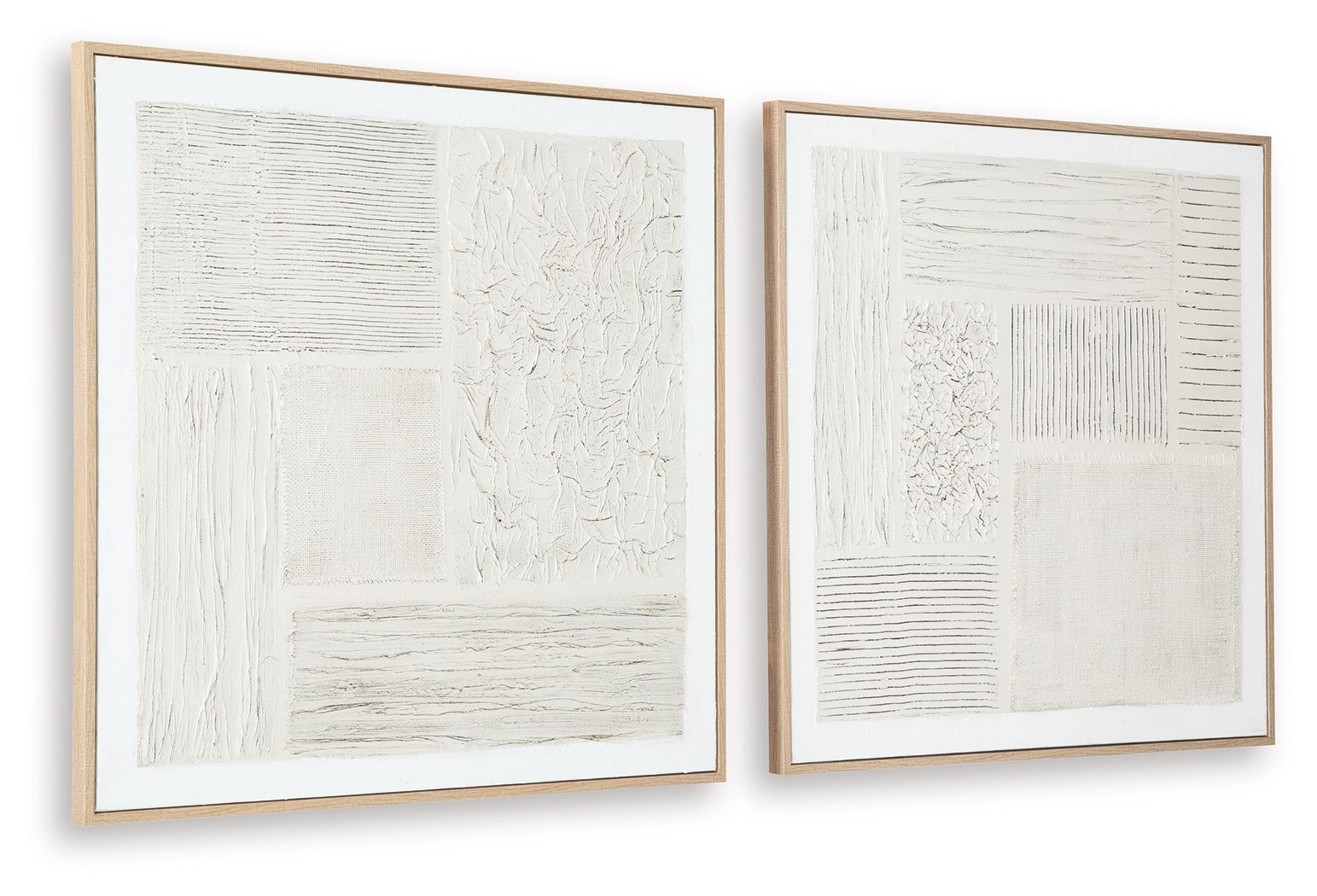Andorfield - Lot de 2 Décorations Murales - Beige / Noir / Blanc
