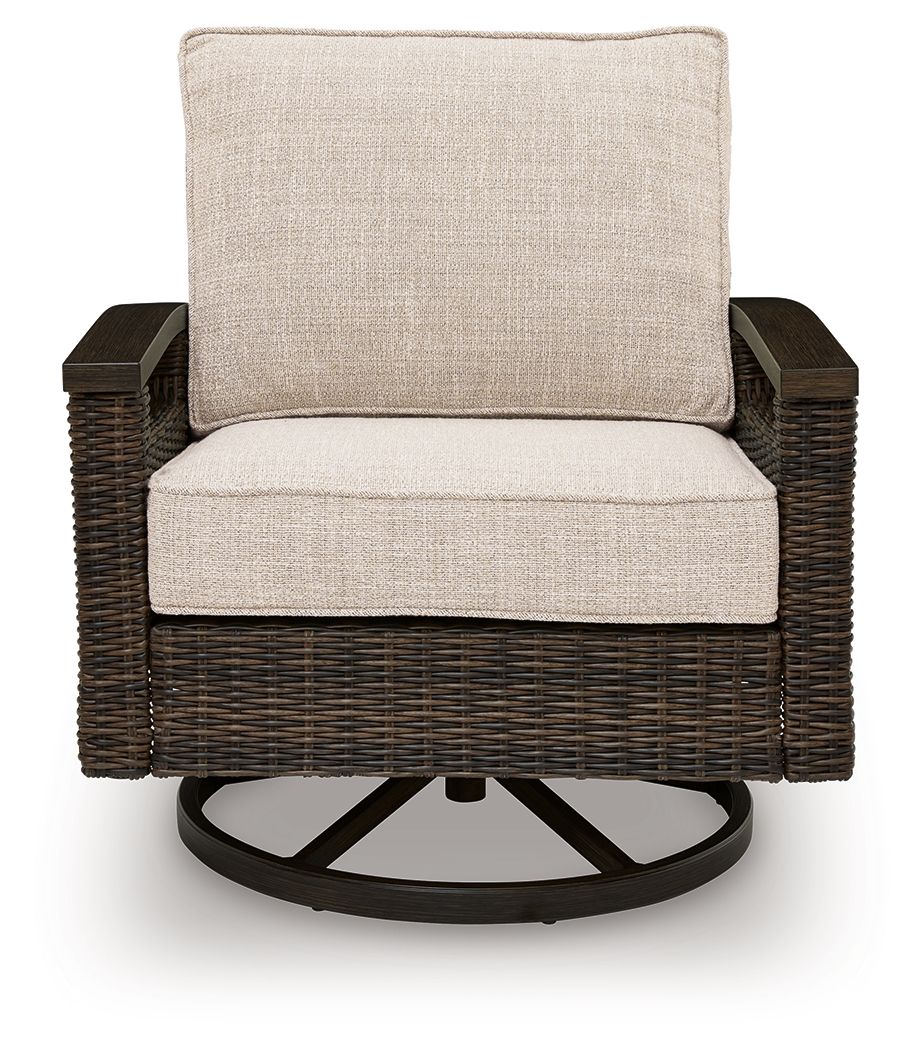 Monterey Point - Fauteuil lounge pivotant (lot de 2) - Marron foncé