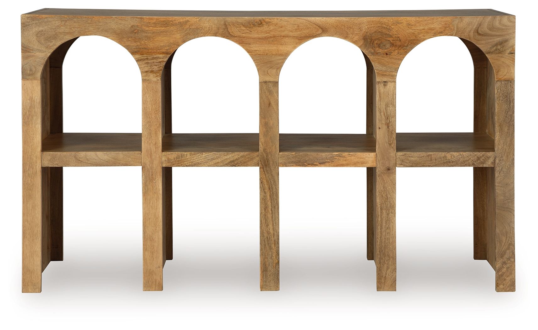 Luzmanacy - Table console pour canapé - Marron naturel