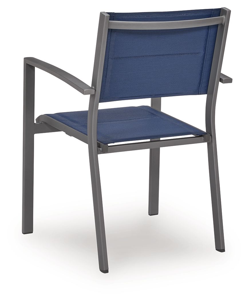 Rocky Creek - Fauteuil inclinable (lot de 4) - Bleu / Gris