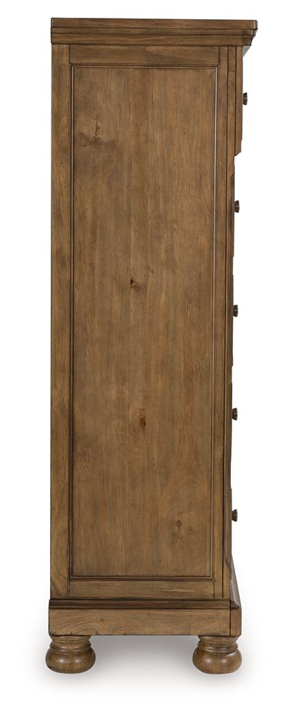 Feddinger - Commode à cinq tiroirs - Brun moyen