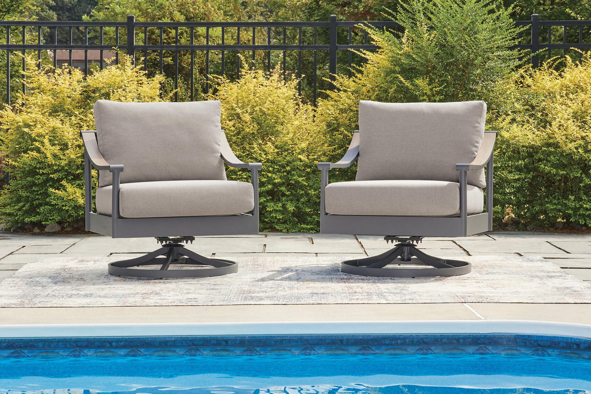 Ocean Beach - Chaise longue pivotante avec coussin - Gris