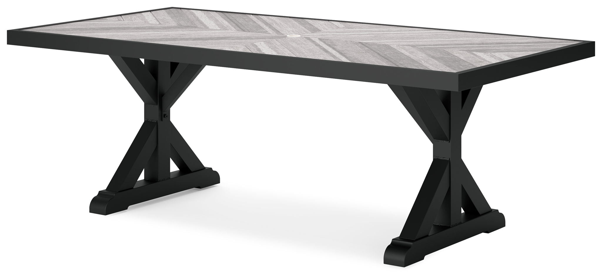 Beachcroft - Table à manger rectangulaire avec option parasol