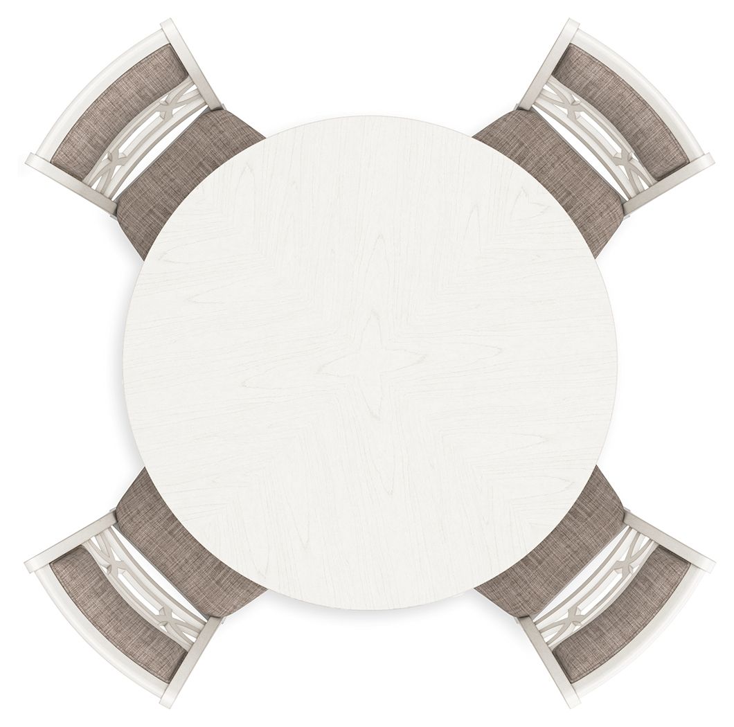 Erinberg - Ensemble table de comptoir et 4 tabourets (5 pièces) - Blanc antique