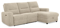 2-Piece Right-Facing Chenille Fabric Power Reclining Sectional with Storage Chaise