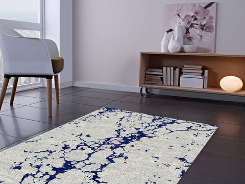 MERSIN HS146 GREY/TURKUAZ AREA RUG