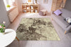 MERSIN HS106 CREAM/BROWN AREA RUG