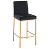 Diego 26'' Counter Stool, Set Of 2 Black/Gold Leg