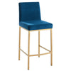 Diego 26'' Counter Stool, Set Of 2 Blue/Gold Leg