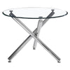 Solara Ii 5Pc Dining Set Chrome Table/Black Chair