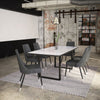 Gavin/Silvano 7Pc Dining Set Black Table/Vintage Grey Chair