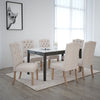 Pascal/Lucian 7Pc Dining Set Grey Table/Beige Chair