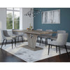 Eclipse/Bianca 7Pc Dining Set Oak Table/Black & Grey Chair