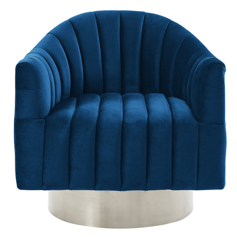 Cortina Accent Chair Blue/Silver