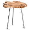 Pari Accent Table Natural/Chrome Leg