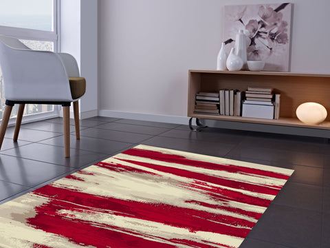 MERSIN HS126 CREAM/RED AREA RUG