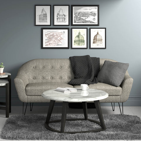 Scott 3 Seater Sofa, 73.75" Grey